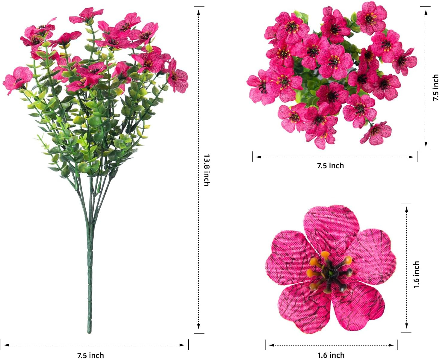 Artificial Flowers for Outdoor Indoor Garden Home Decoration, Faux Flower Daisy