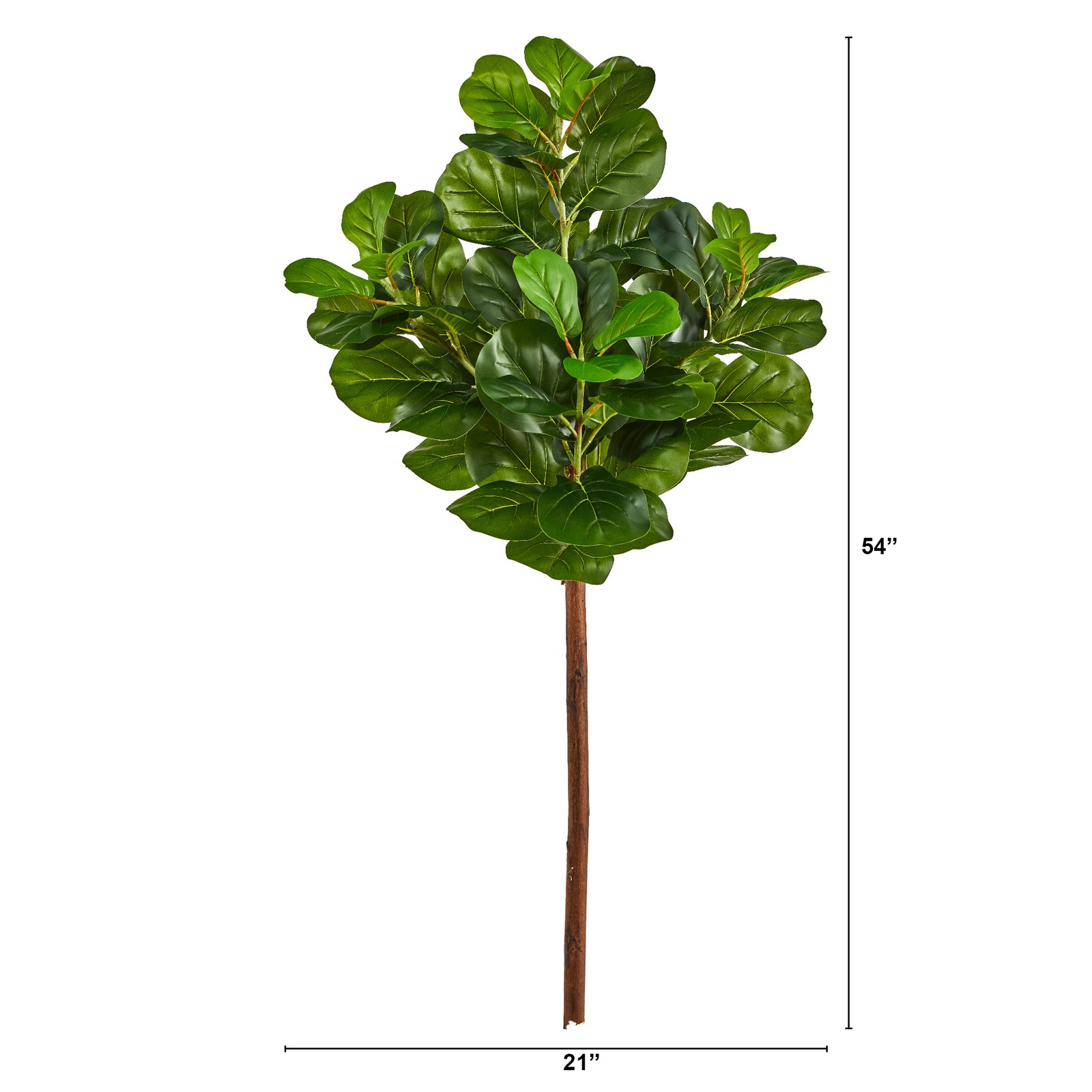 Nearly Natural 4.5ft Artificial Fiddle Leaf Tree (No Pot) in Green