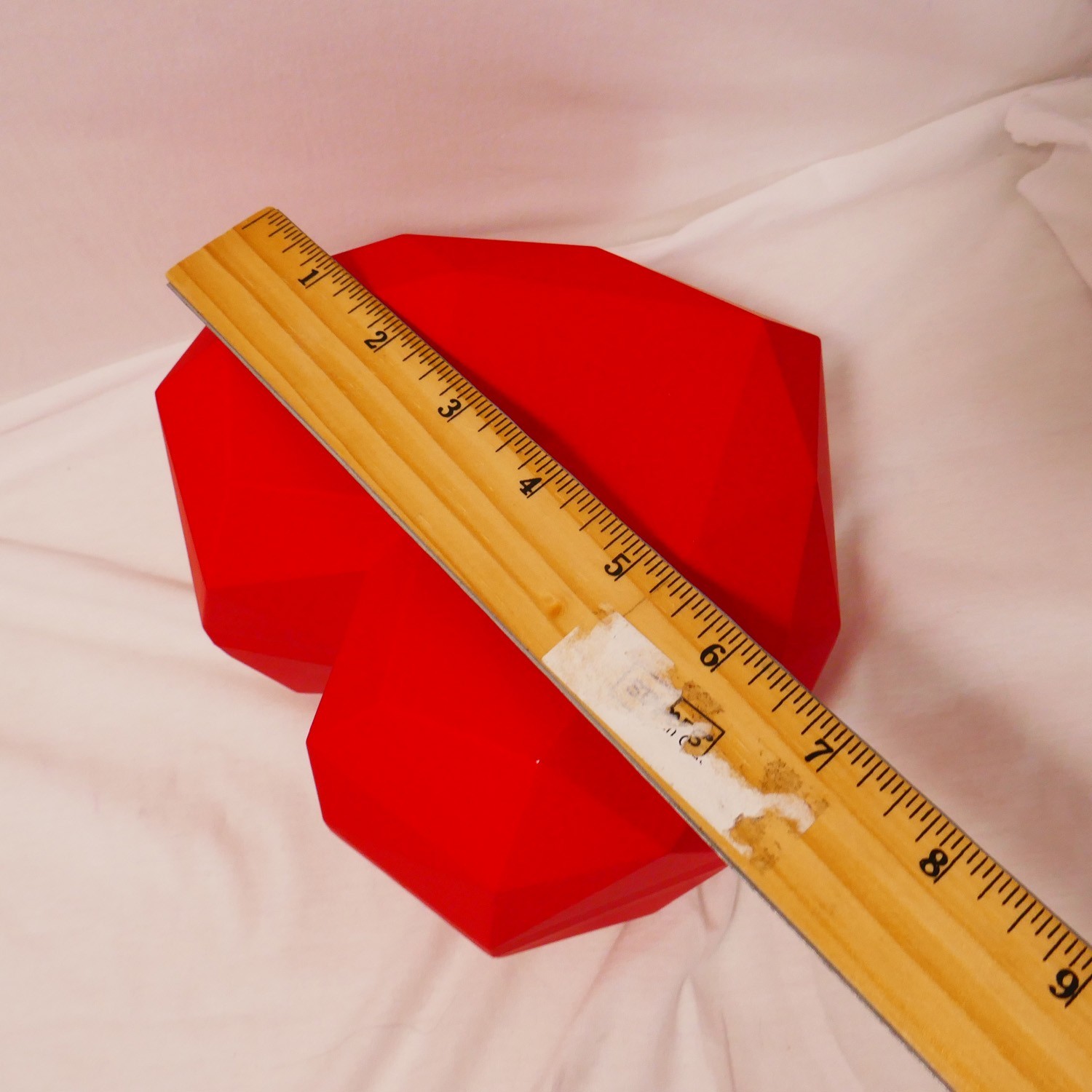special handmade geometric heart box and plush rose flower for valentine’s day