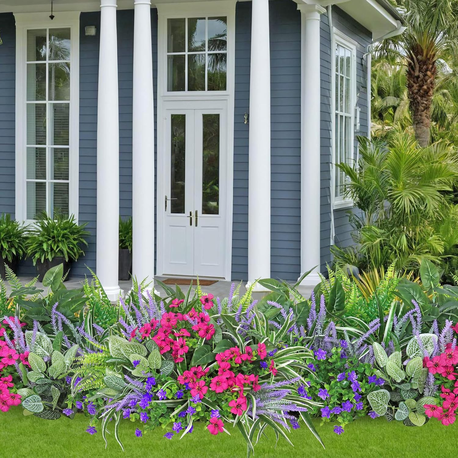 20 UV Resistant Artificial Plants – Faux Greenery for Outdoor Decor