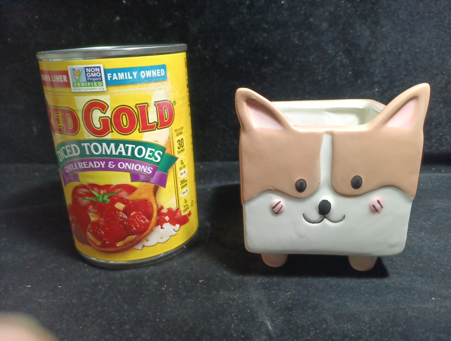 Corgi Decorative Cube Dog Planter Ceramic Flower Pot 4″H 3″W 3.5″L