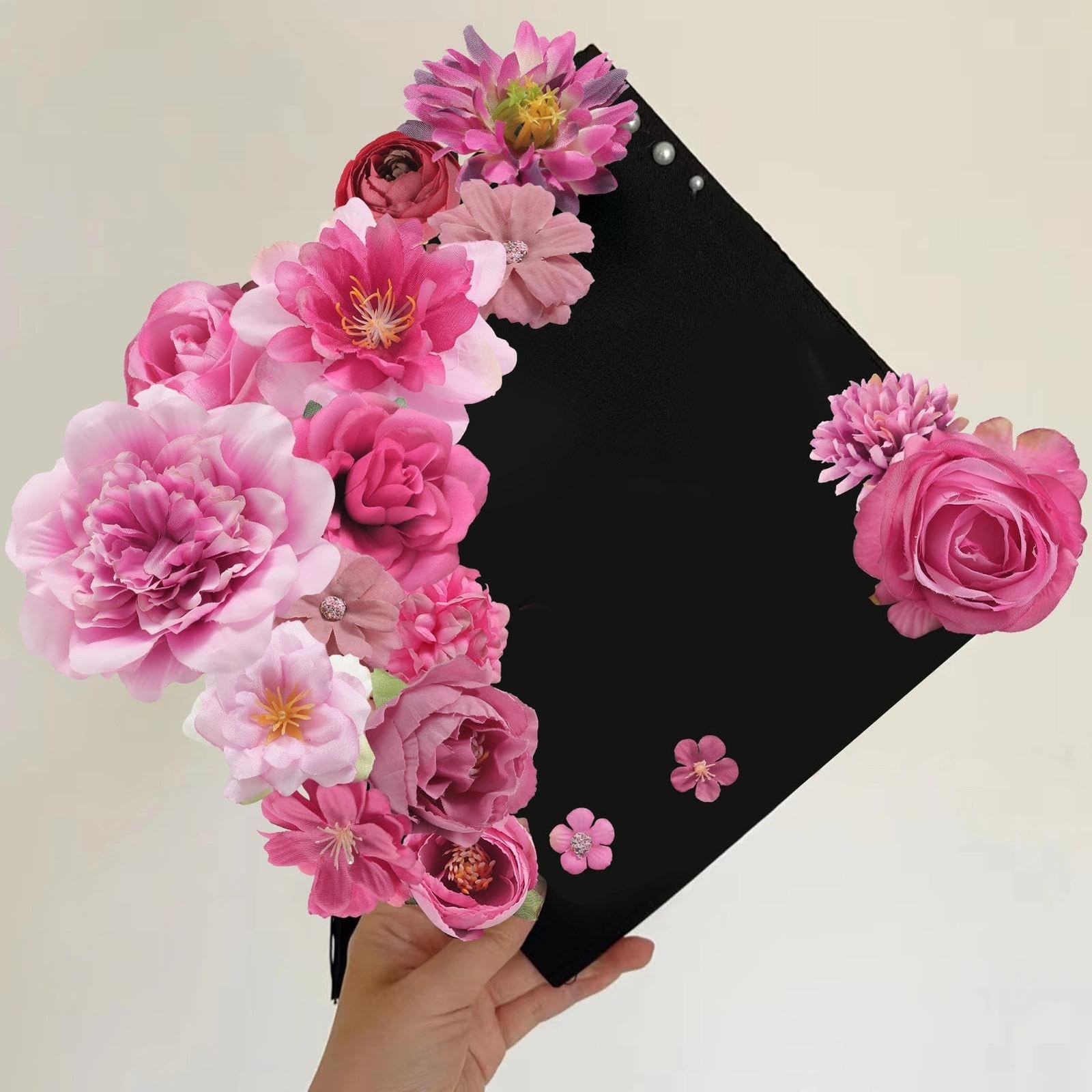 Artificial Flowers Heads Combo Rose Red Flowers Mix Silk Flowers Heads Pink B…