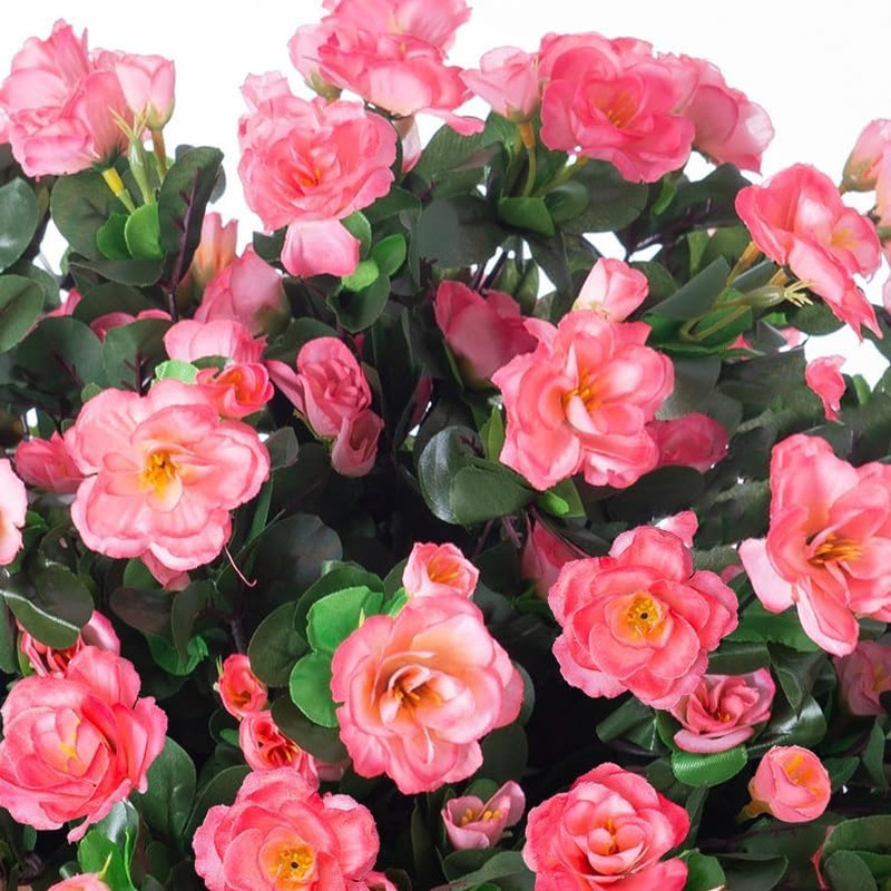 Artificial Faux Flowers Plants for Outdoor outside Spring Decoration, Fake Silk
