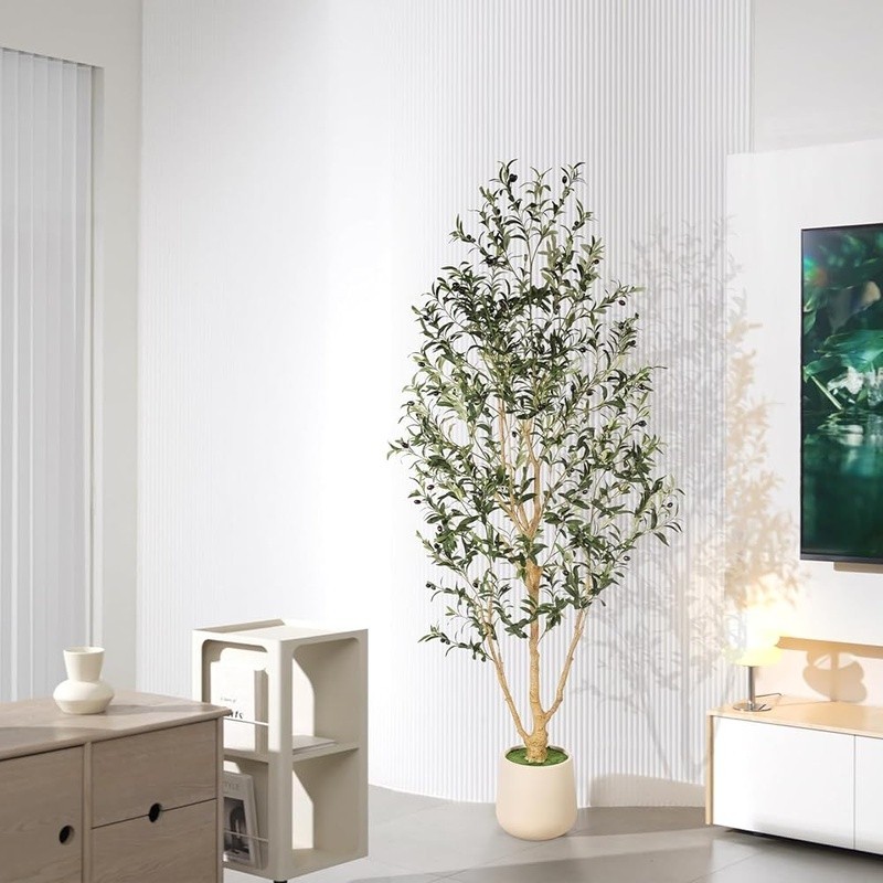 7FT Artificial Olive Tree W/ Pot Bendable Branches Indoor Greenery Decor New