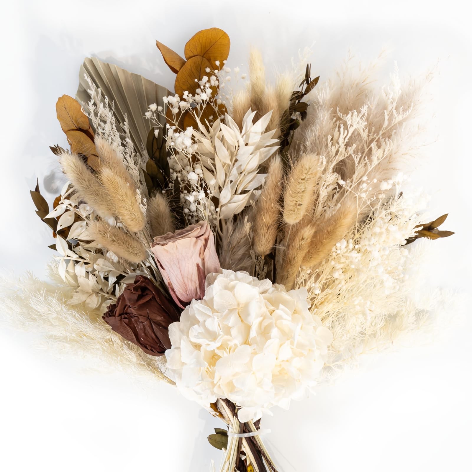 Blue Natural Dried Flower Bouquet Real Preserved Mix for Vase Home Wedding