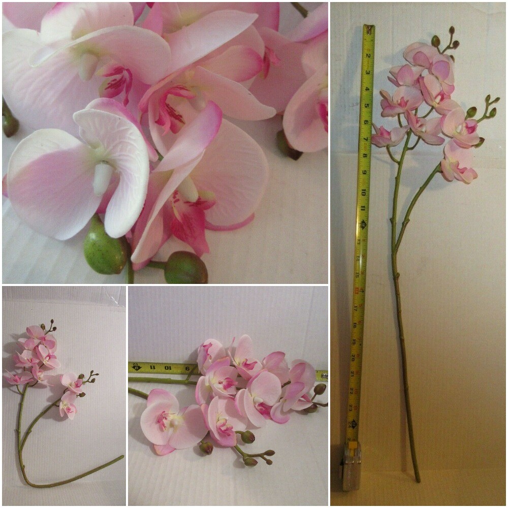Artificial Butterfly Orchid Floral Flower Double Stem 9 Blooms Home Decor Weddin