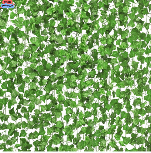 14 Pack 98Ft Artificial Ivy Garland, Fake Vines UV Resistant Greenery Leaves Fak