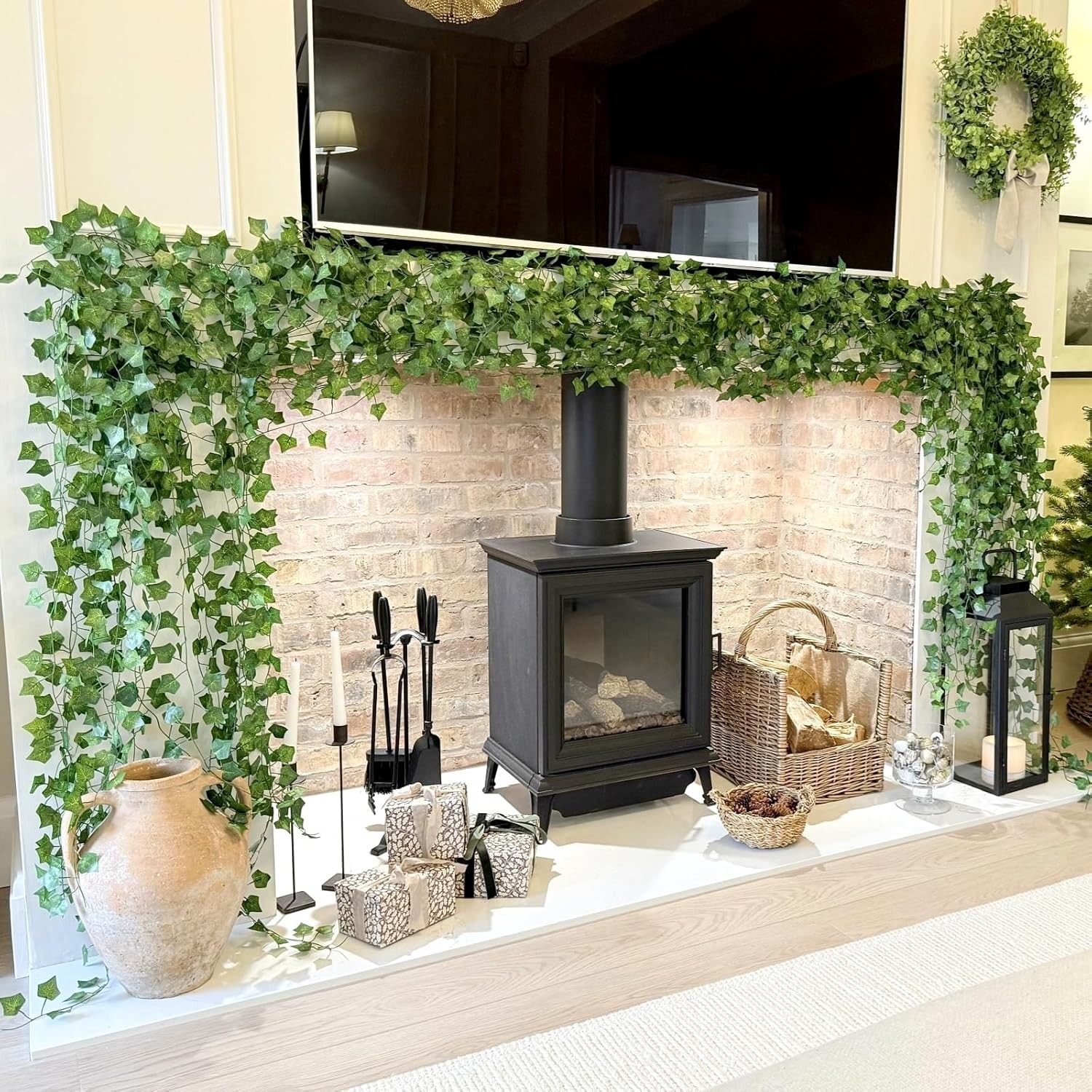 Artificial Ivy Garland Set 12x 84Ft Non-Fading Fake Plants for Wall