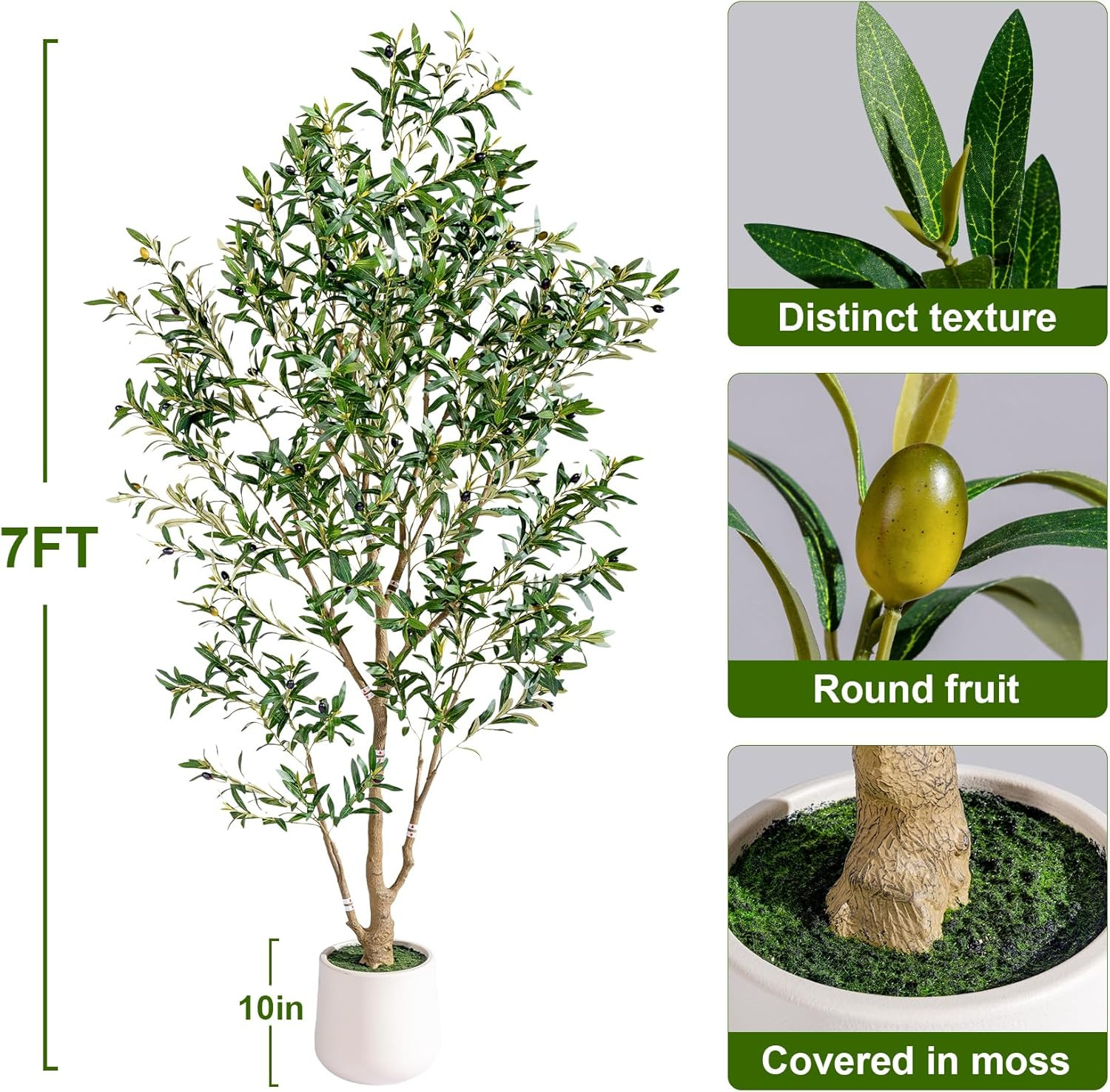 Realistic Large Faux Olive Tree for Home & Office Decor – Housewarming Gift