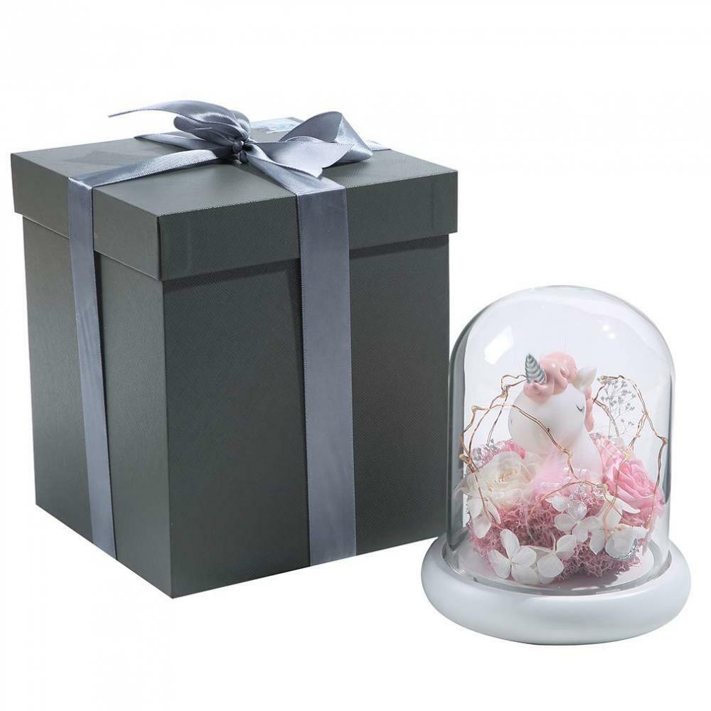 Continuelove Preserved Fresh Rose and LED Light in Glass Forever for her…