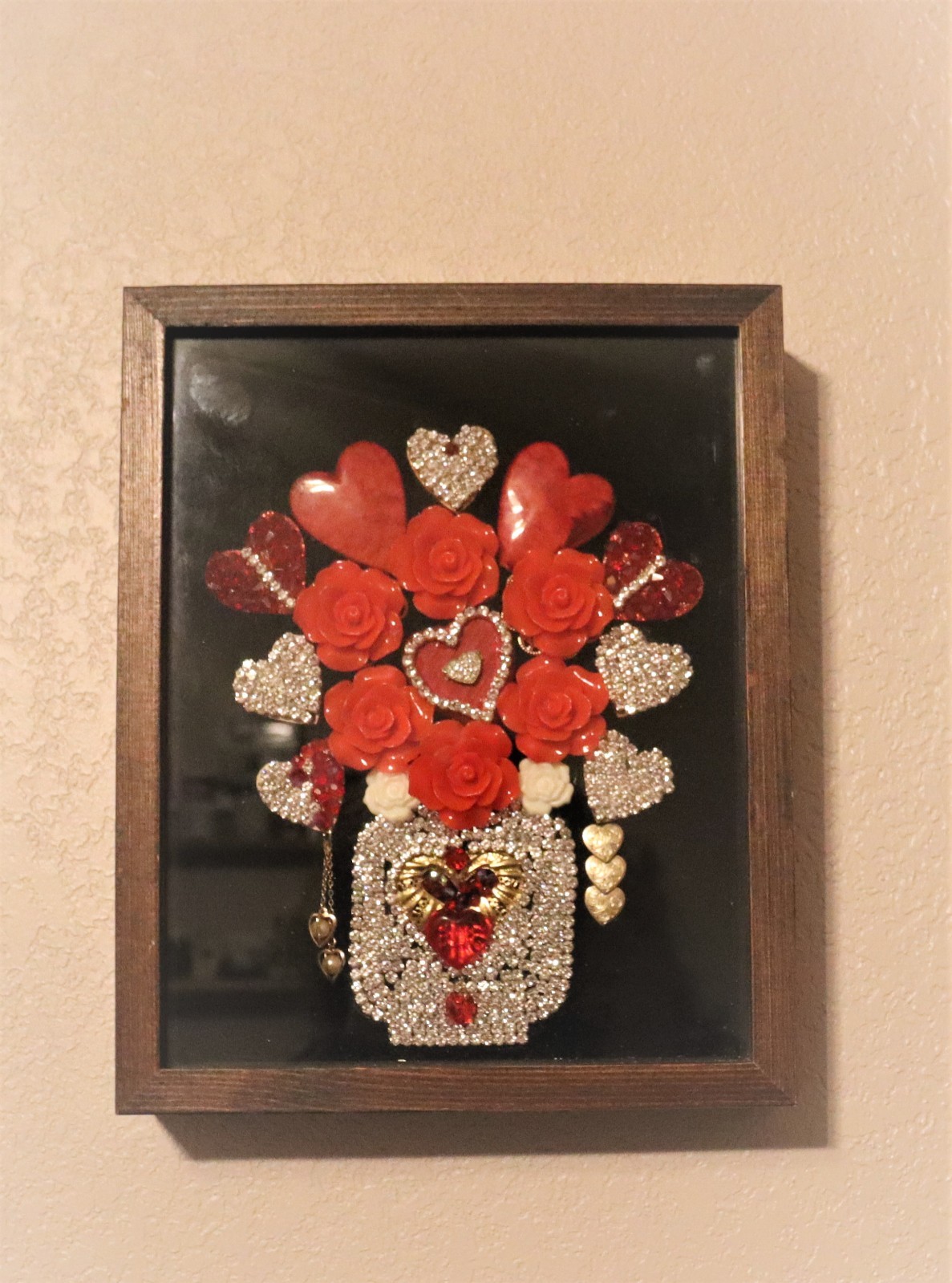 Shadow Box with Forever Rose Boquet