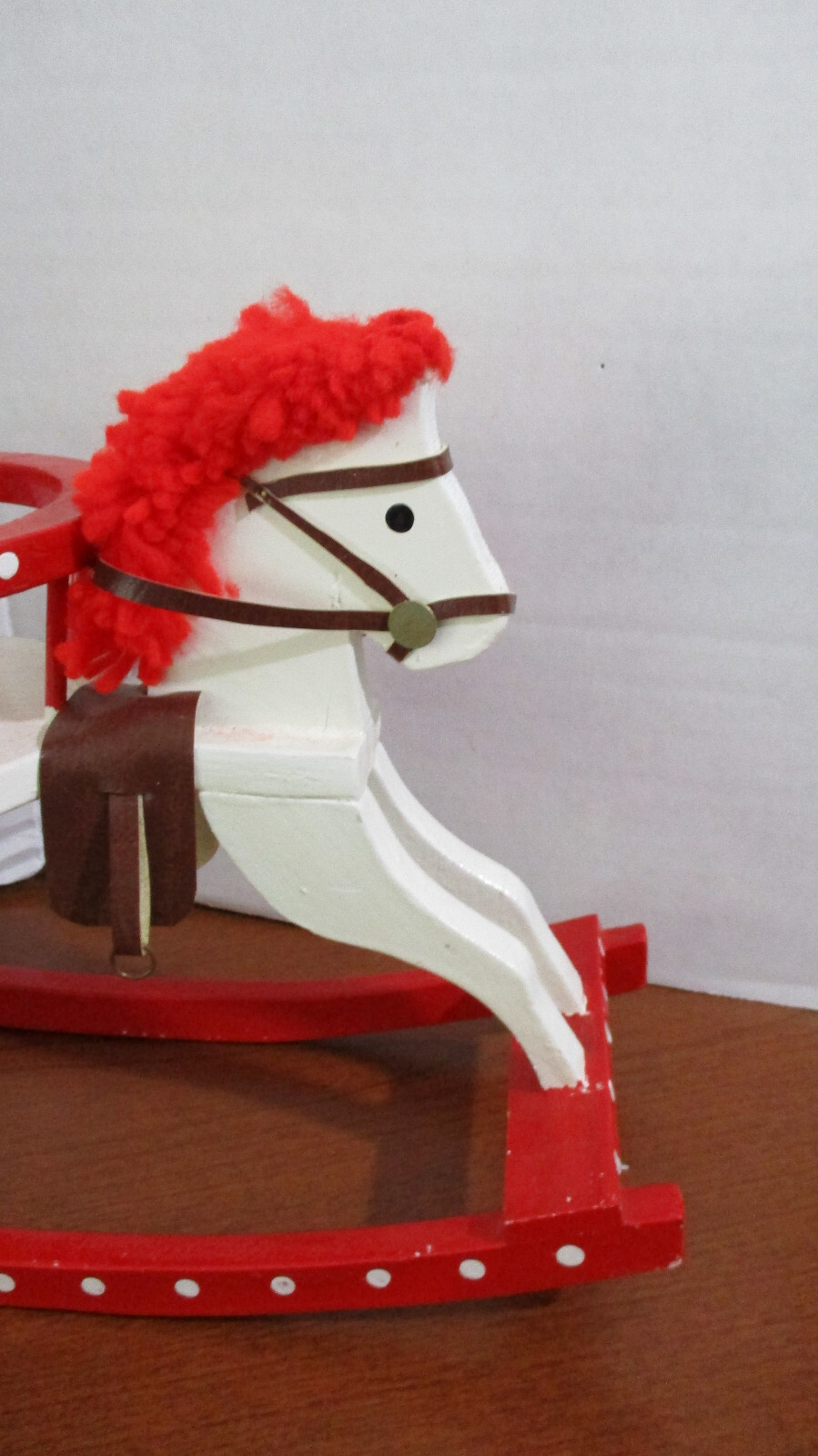 WOOD 13″ x 9″ ROCKING HORSE PLANT HOLDER/ PILLAR CANDLE HOLDER Home Decor