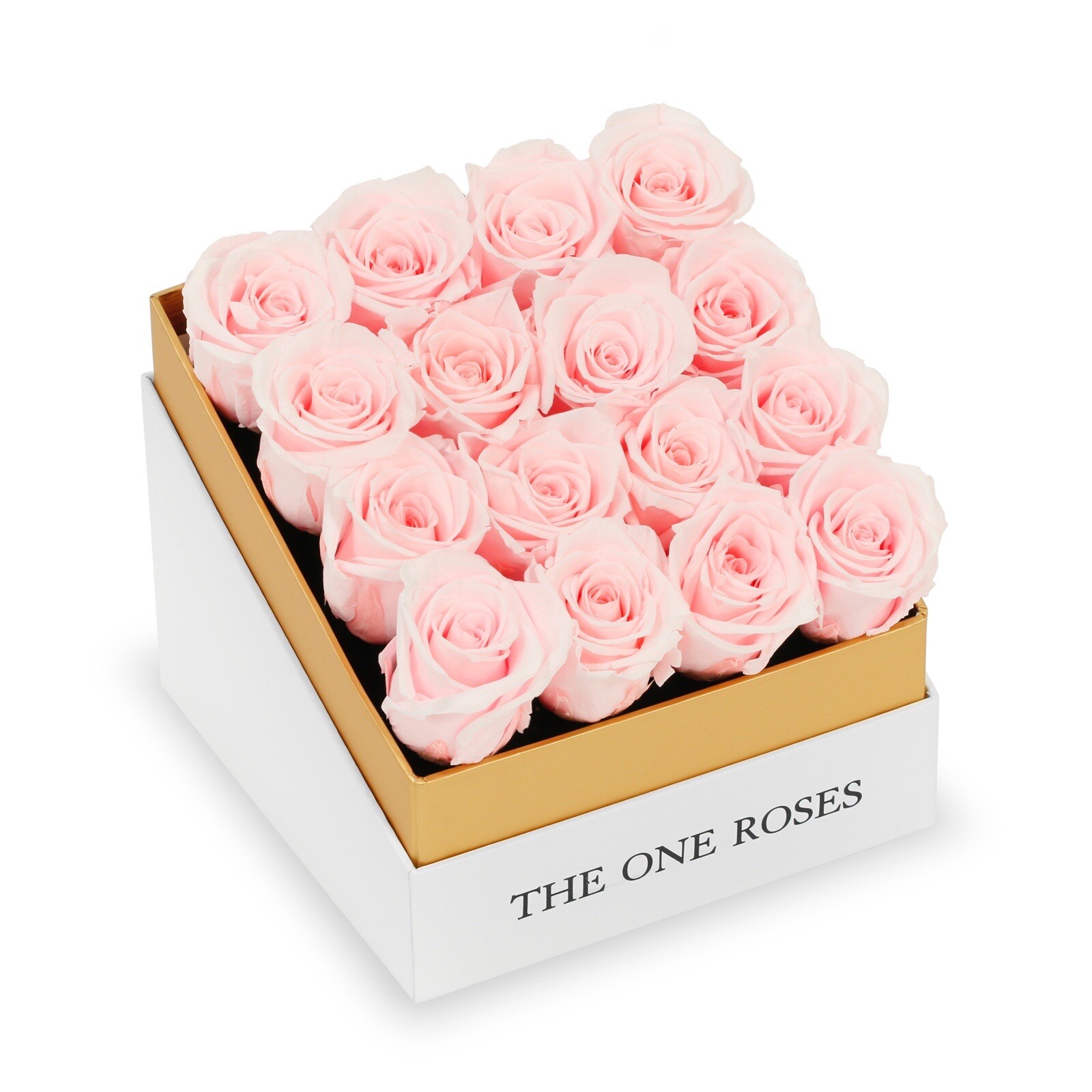 Coffee Table Black Square Box – With Real Long Lasting Preserved Roses