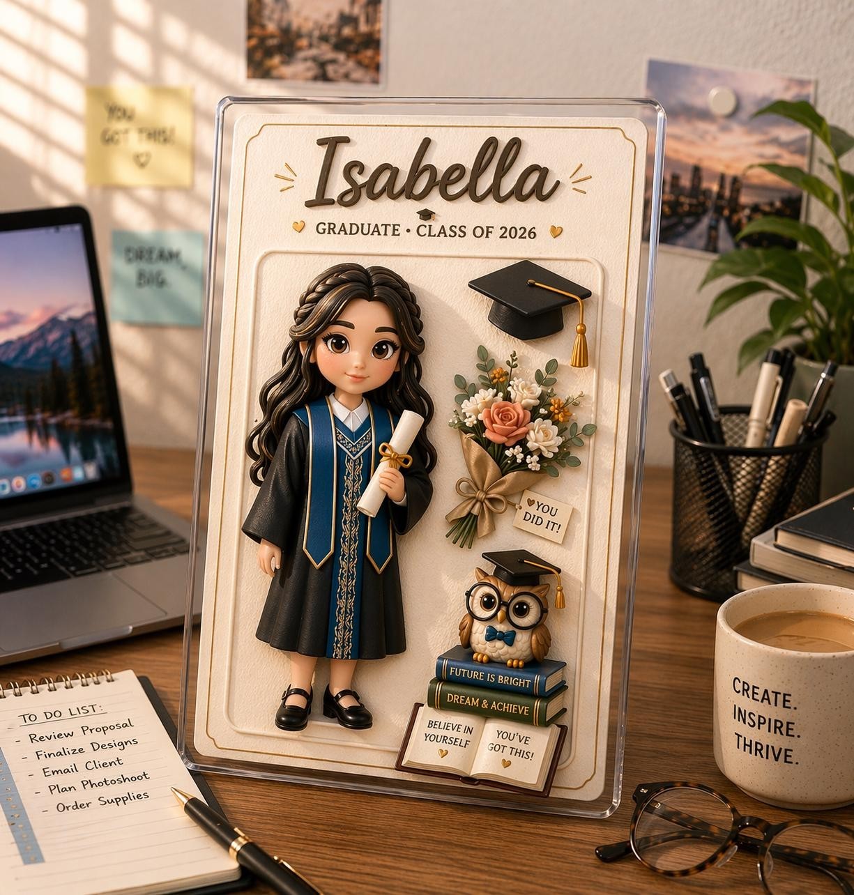 Personalized Graduation Gift for Her, Custom Class of 2026 Acrylic Plaque