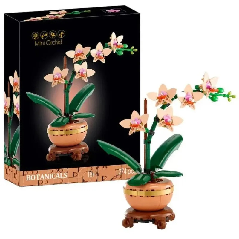 Icons Plum Blossom Building Set Adult Flower Home Decor DIY Gift