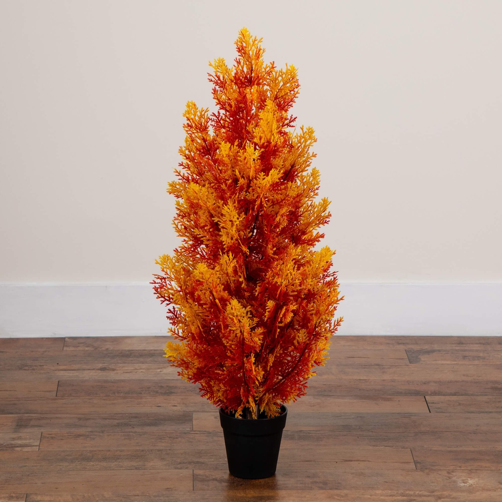 Nearly Natural 3ft UV Resistant Autumn Artificial Fall CedarTree(Indoor/Outdoor)