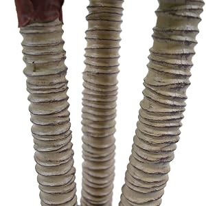Artificial Dracaena Tree 5ft, Fake Plant with White Tall Planter, Faux Yucca