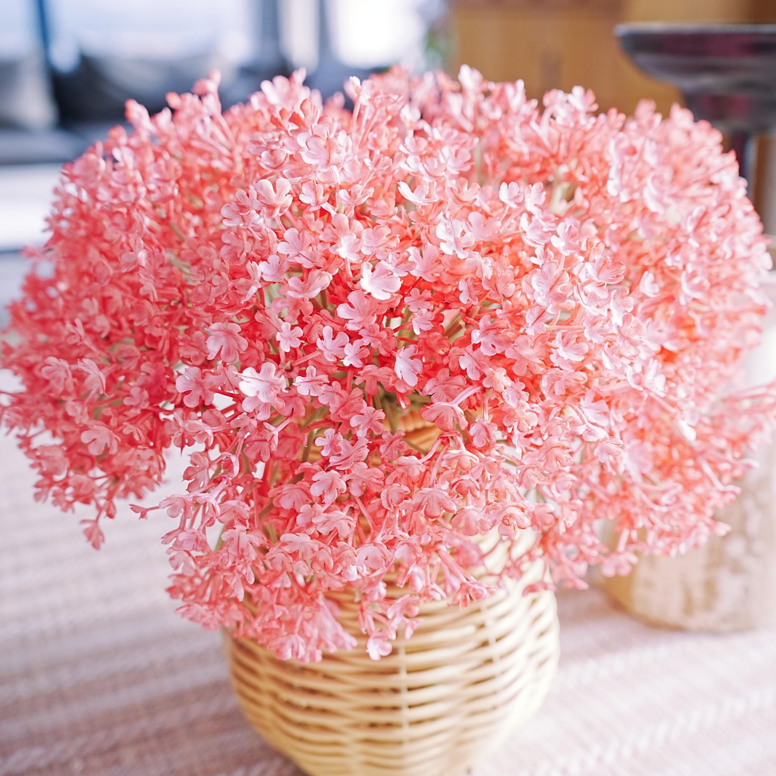 Babys Breaths Artificial Flower Bouquets, 12 Pcs Small Fake Babys Breath Faux…