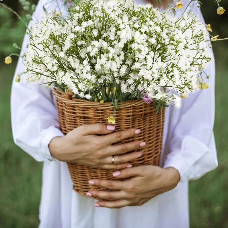 20Pcs Baby Breath Artificial Flowers Fake Babys Breath Gypsophila Flower White