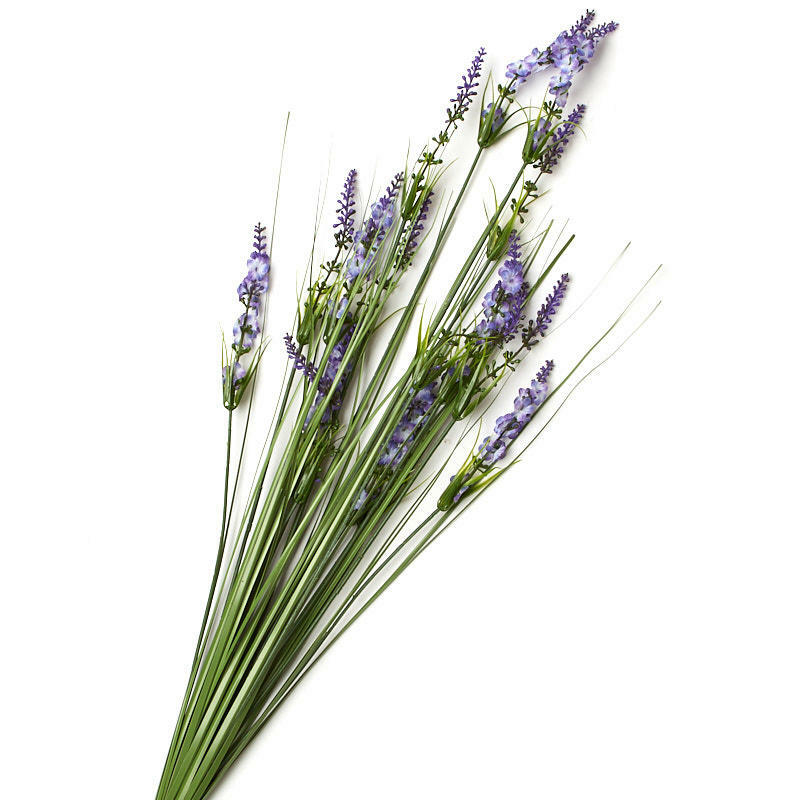 Set of 2 Purple Artificial Lavender and Onion Grass 26″ Sprays