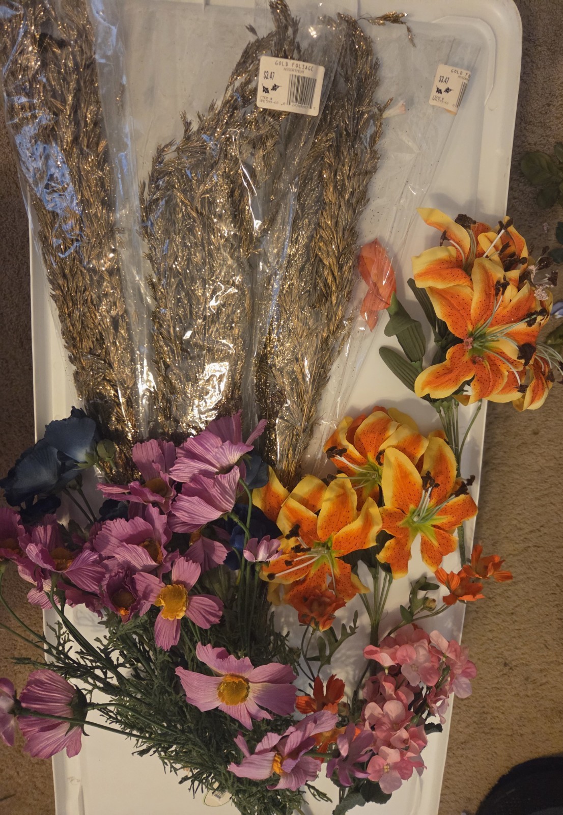 Please See All Pictures. Large Collection Fake Flowers.