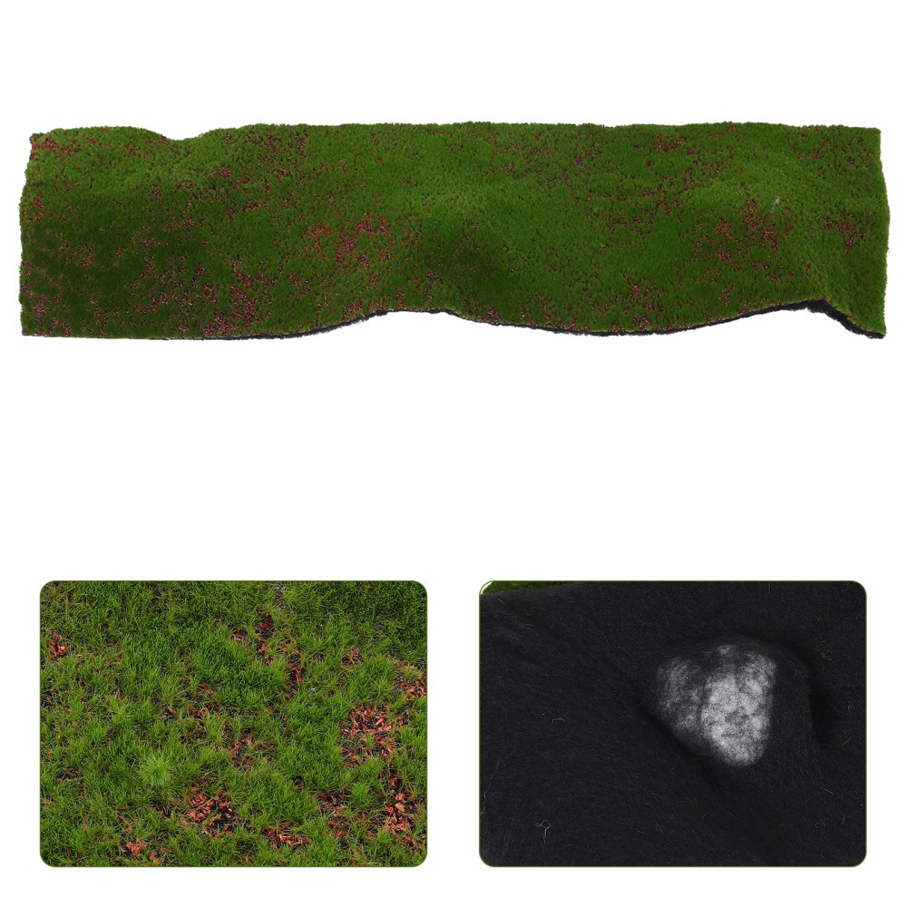 Realistic Olive Green Moss Mat for Indoor Plant Decor Faux Moss Rug for Home