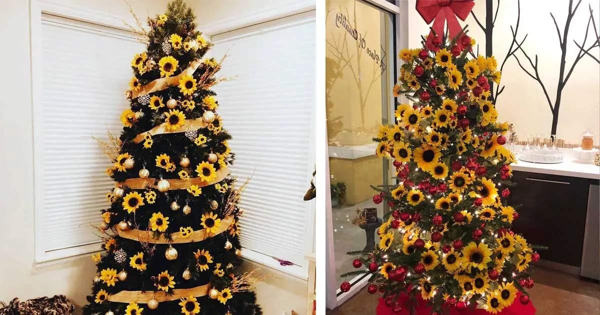 Artificial Sunflower Garland 2 Pack 8.8FT 100 LED Lights Indoor Outdoor