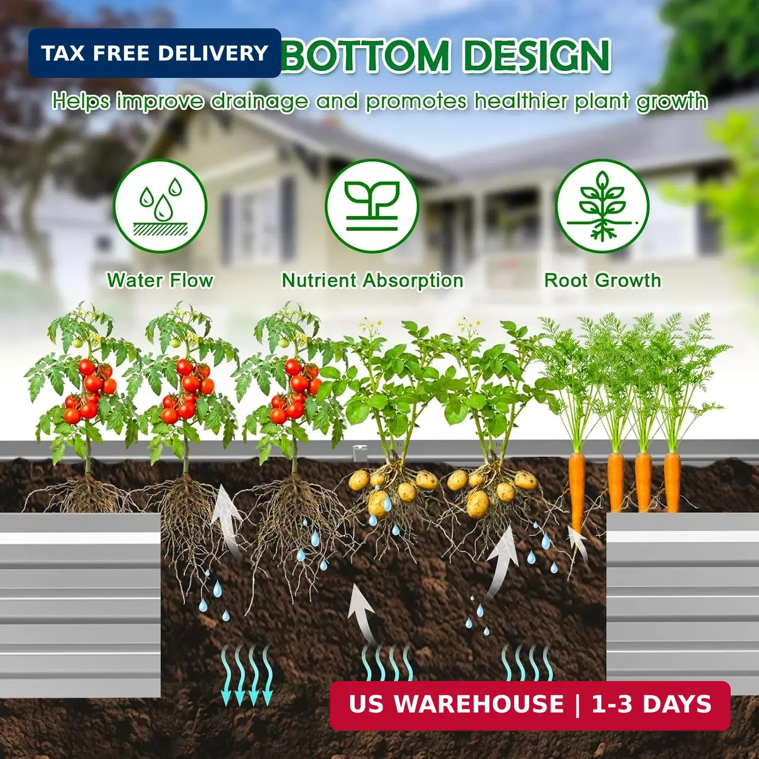 12x4x1FT Galvanized Raised Garden Bed, Metal Planter,Silver,1 Pack | Thick Galva