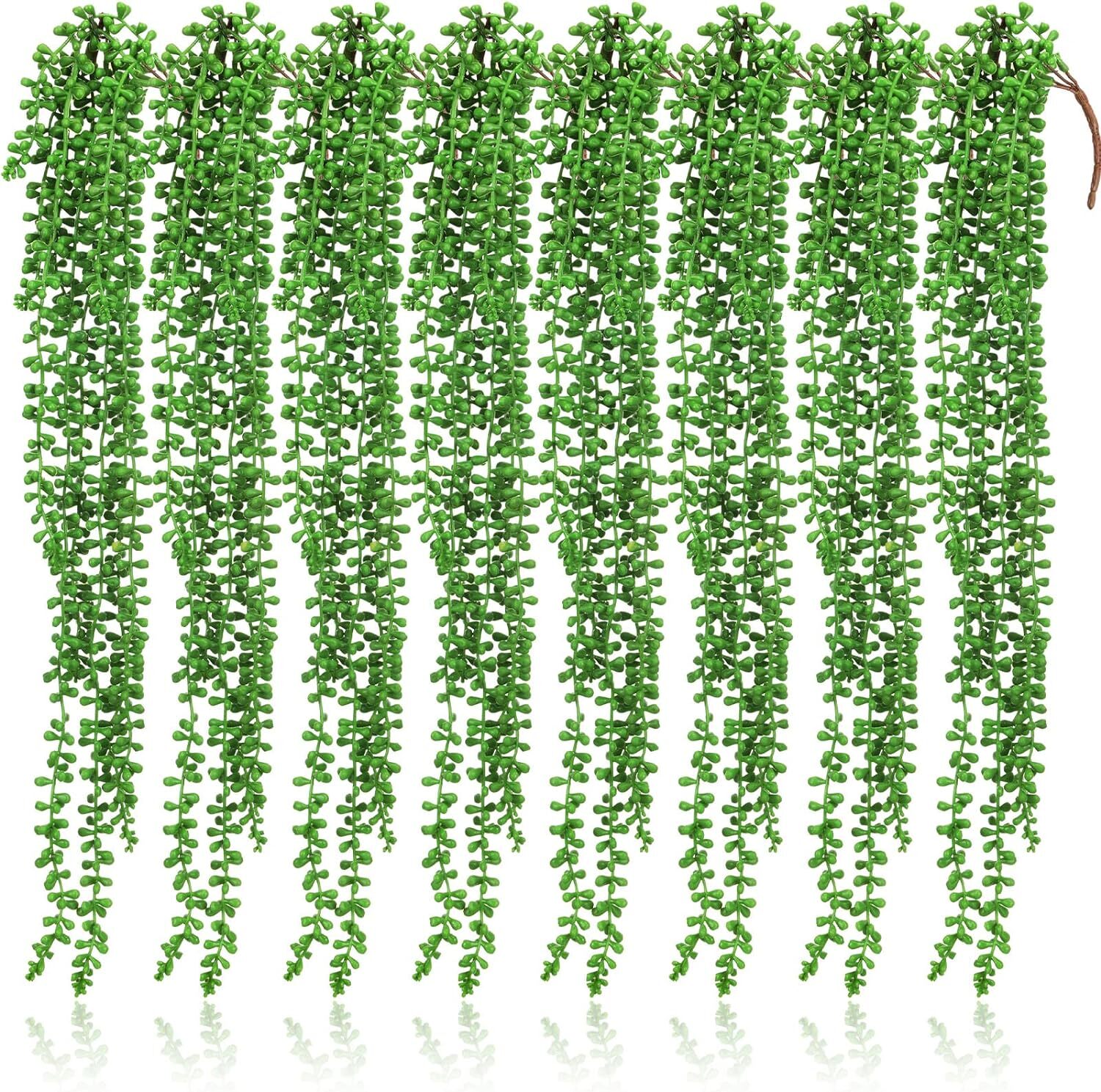 Artificial Succulents Bulk Hanging Plants 24 Inches Large Fake String of Pearls