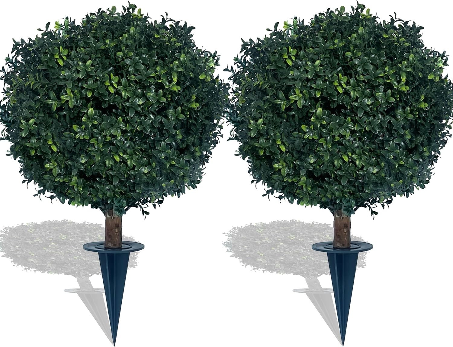 kyesyes Artificial Boxwood Ball Bush 27″ Tree UV Resistance Rated with Spike. Ea