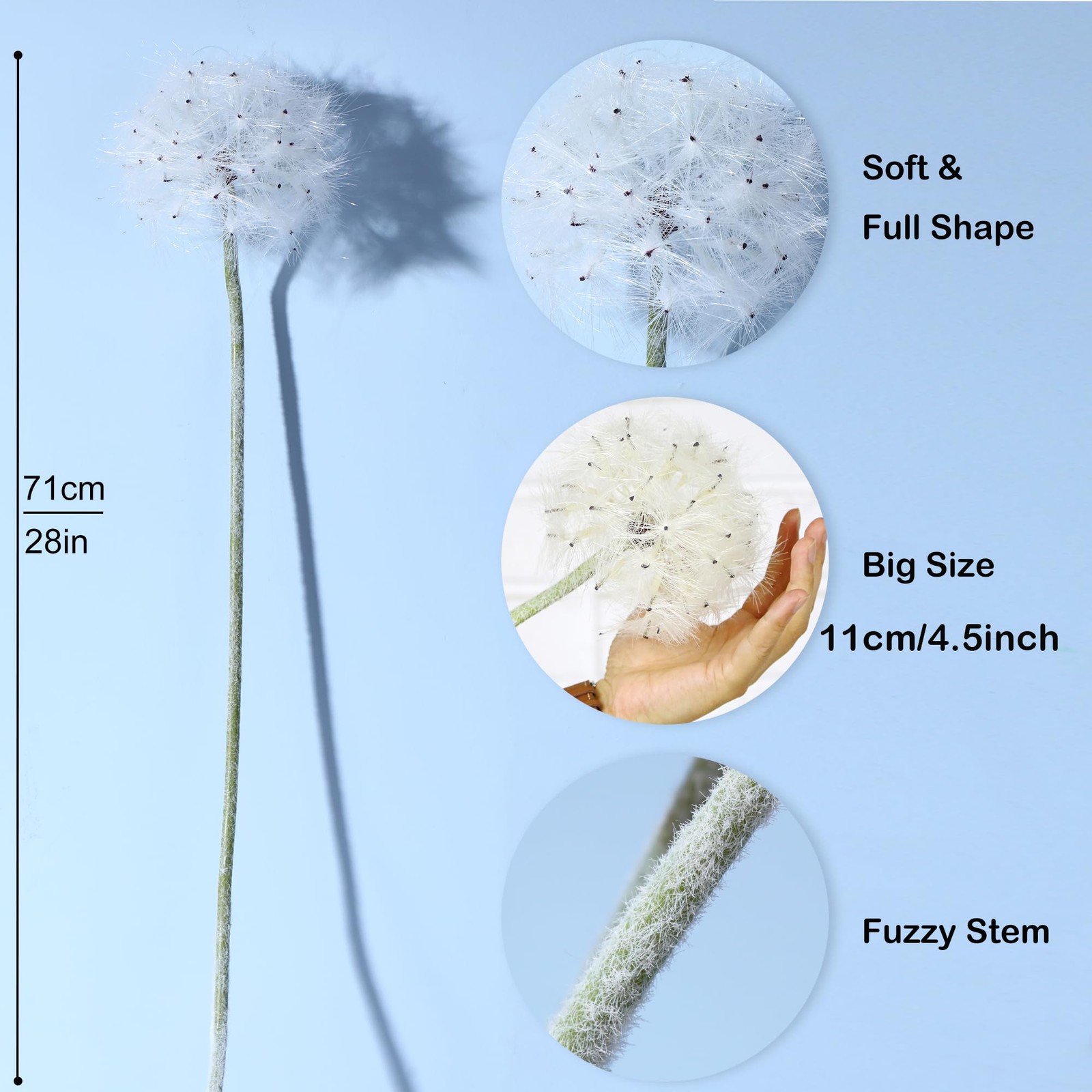 Artificial Dandelion Flowers Lovely Faux Dandelion Flowers for Home Decoratio…
