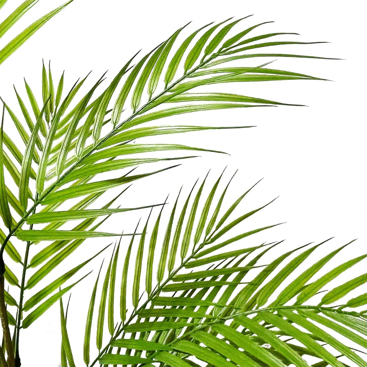 3FT Large Artificial Plants in Pot Fake Palm Tree with Black Tall Planter, Faux