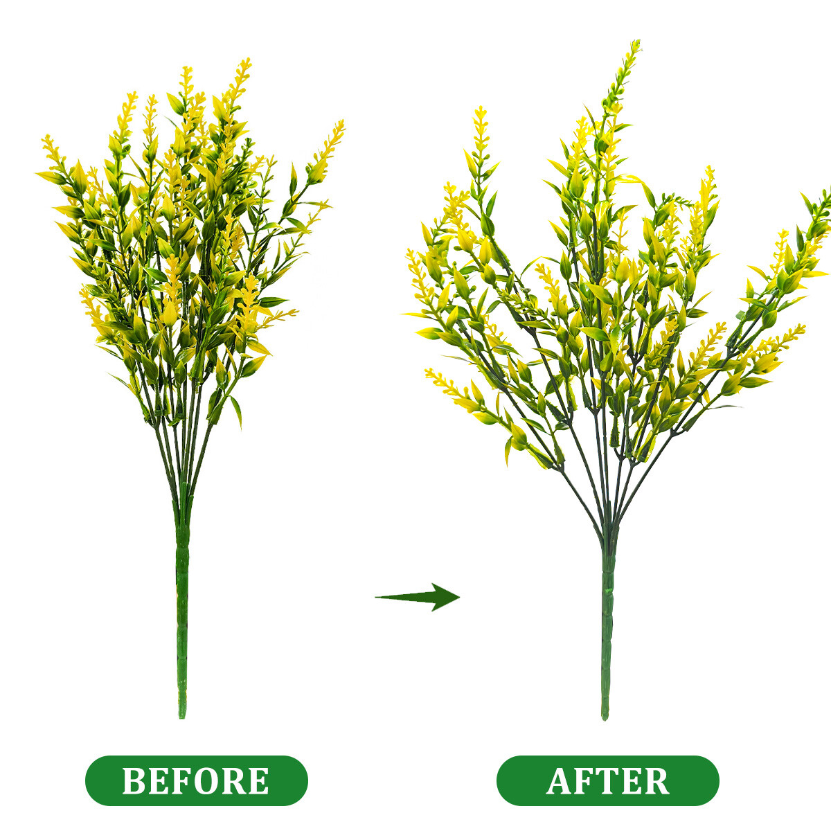 8 Bundles Artificial Flowers UV Resistant Fake Plants Outdoor Home Garden Decor