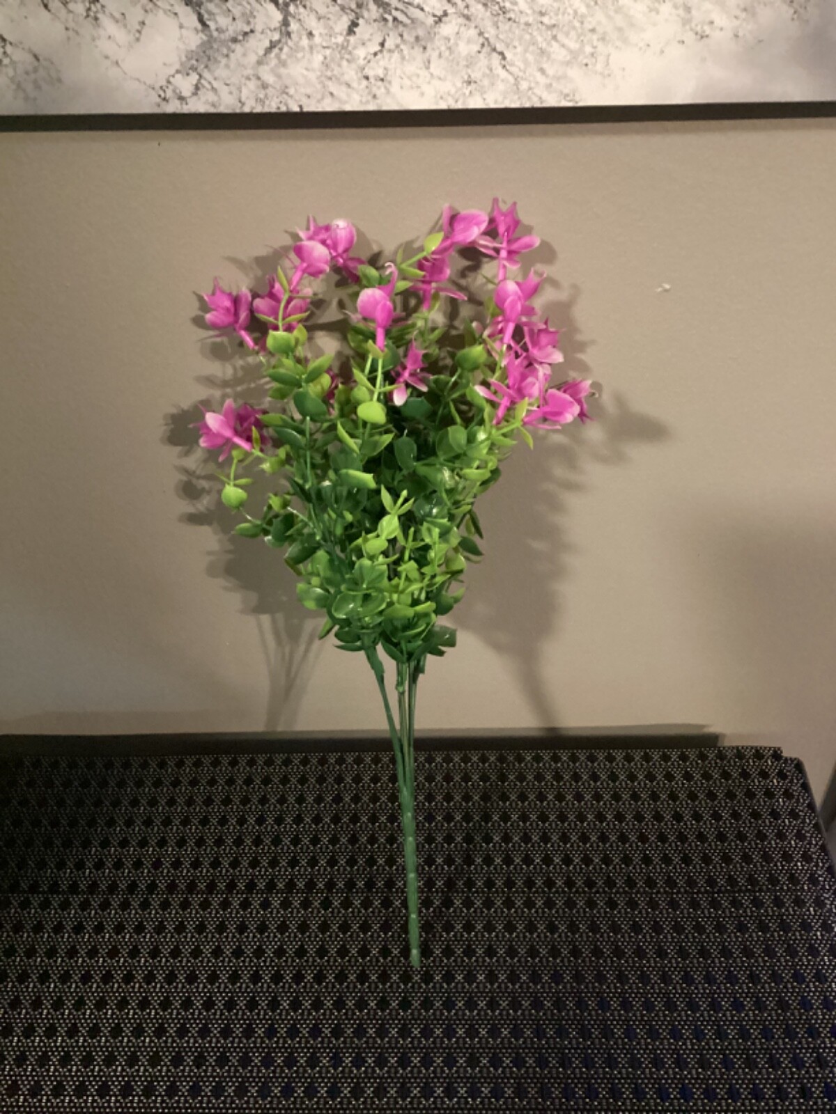 NEW Set of 8 Magenta Artificial Floral Pieces- 14in