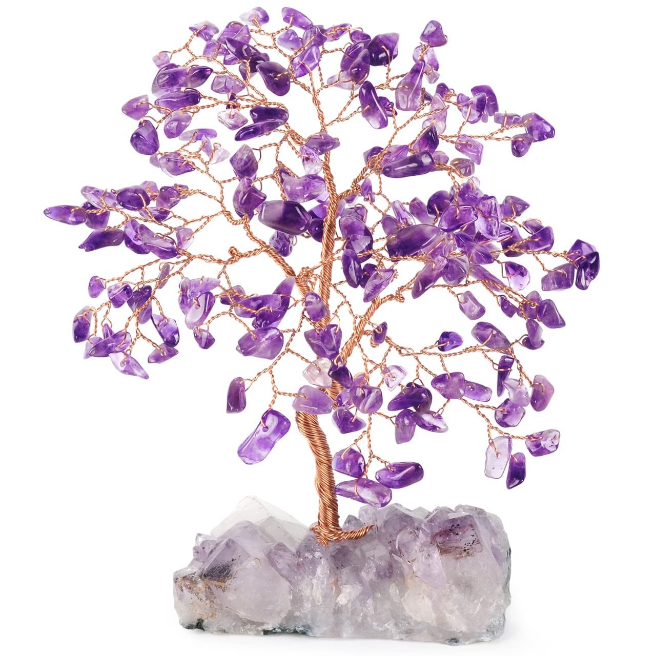 MASGEMES Handmade Chakra Gemstone Crystal Tree of Life,Natural Amethyst with …