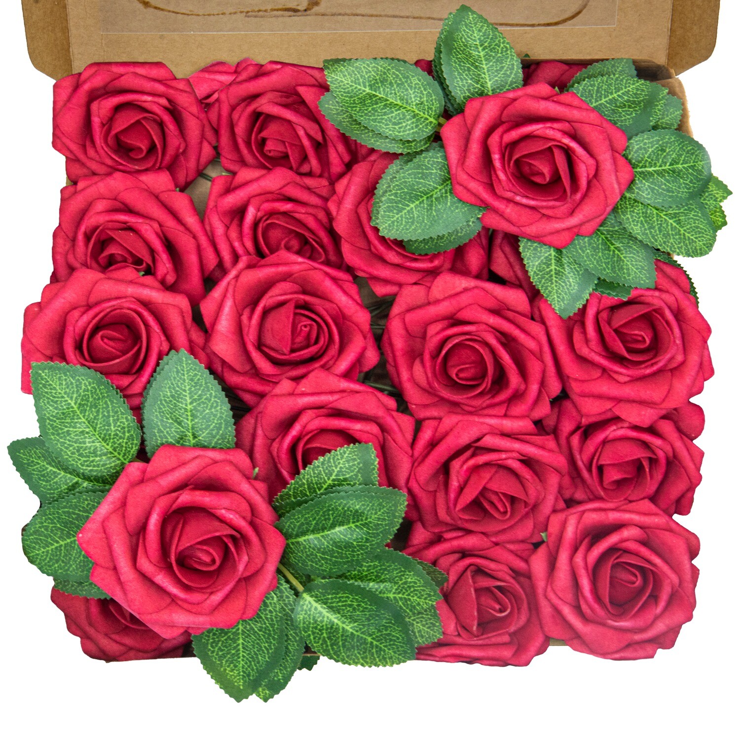 25 Artificial Flowers Rose Floral Bridal Wedding Bouquet Home Party Decoration