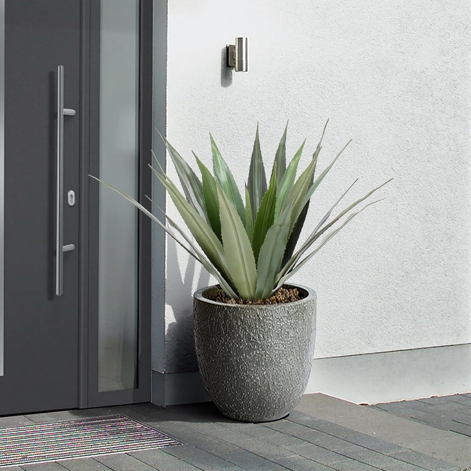2FT Realistic Artificial Agave Plants – UV Resistant Faux Yucca 2Pack