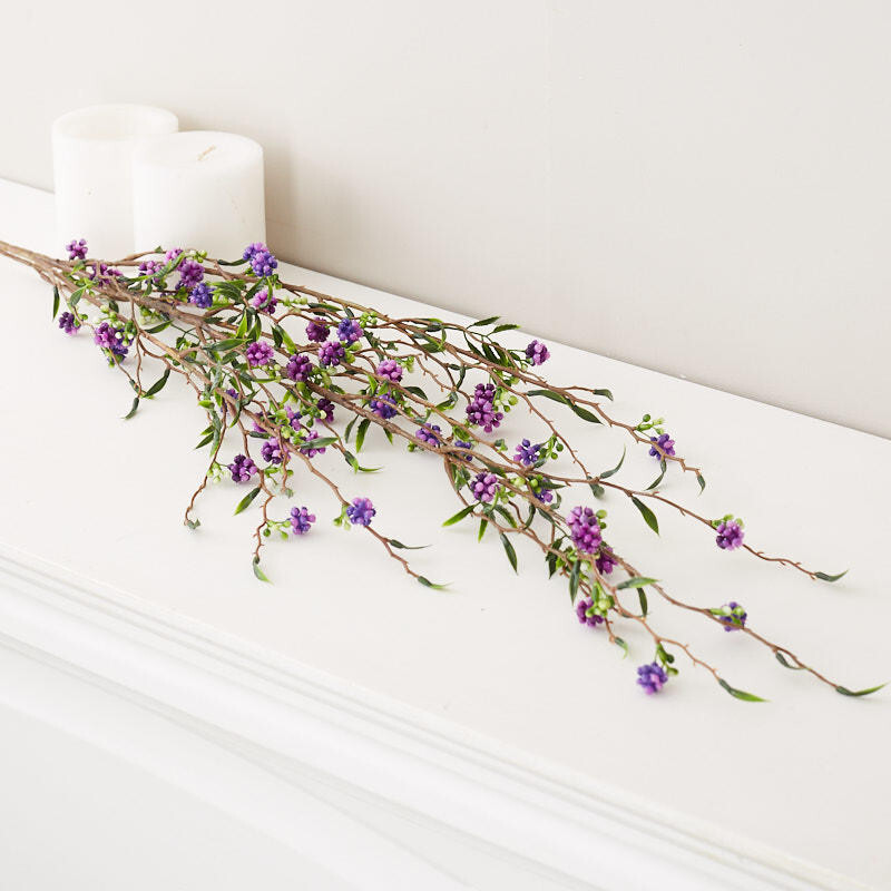 Set of 2 Purple and Green Artificial 35-1/2″ Berry Sprays