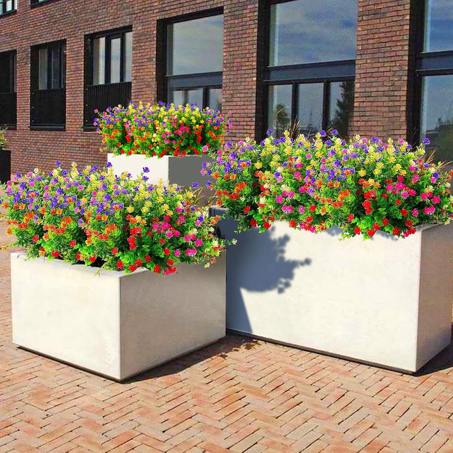 20Bundles Artificial Flowers Fake Plant Wedding Garden Indoor Outdoor Home Decor