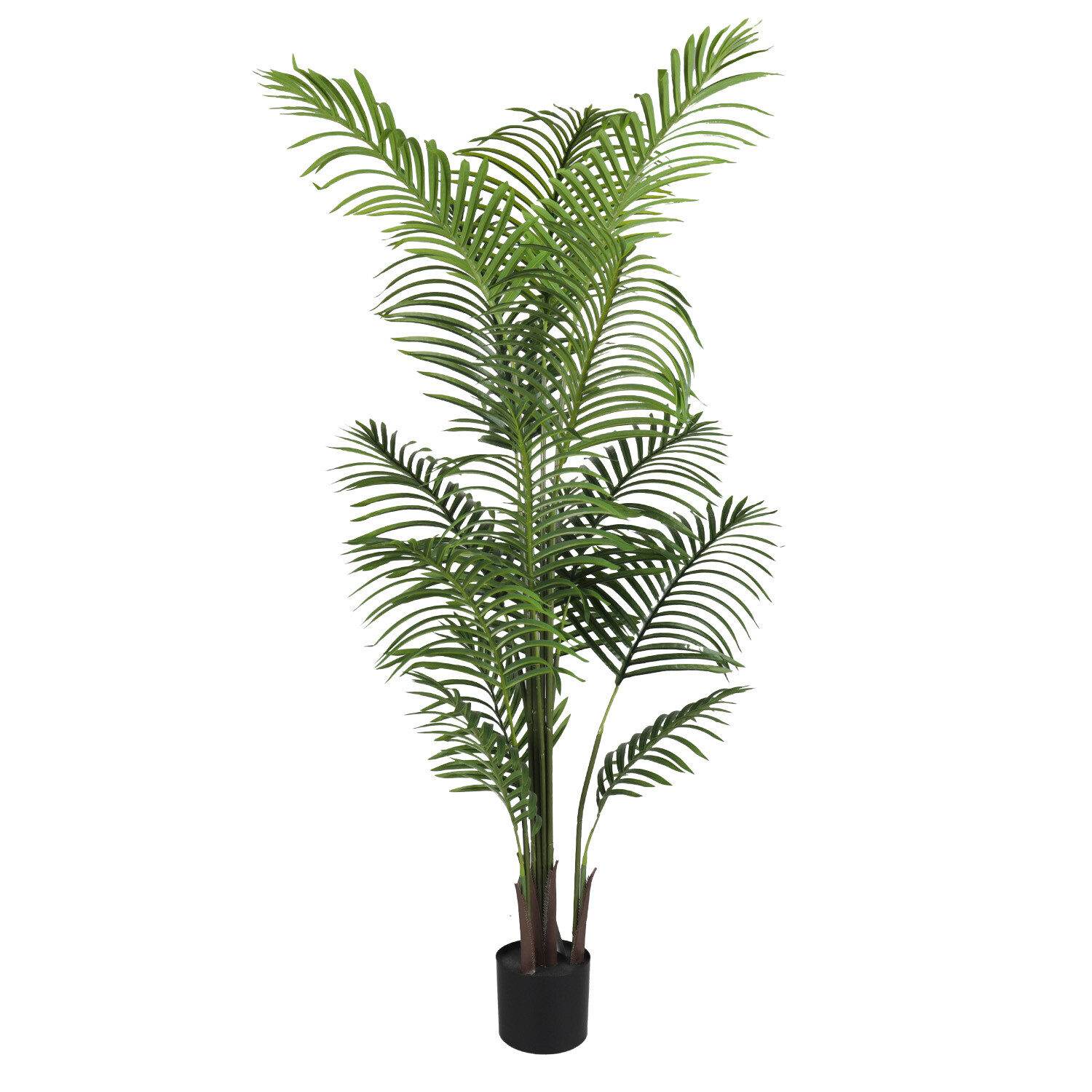 Artificial Areca Palm with Plastic Nursery Pot For Home Office Christmas Decor