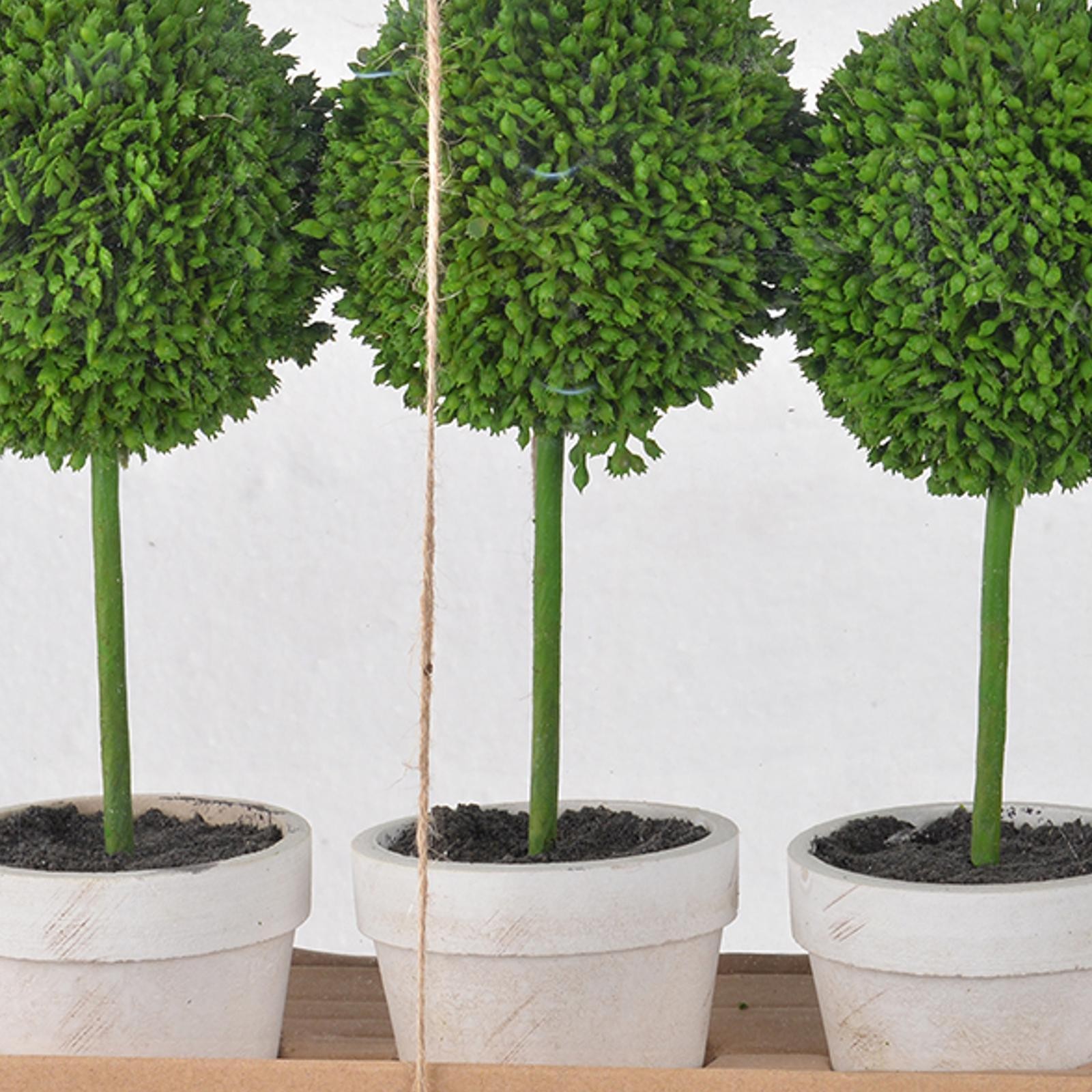 Decorative Faux Plants Set Plastic Topiary Home Office Green Plant Ornament for