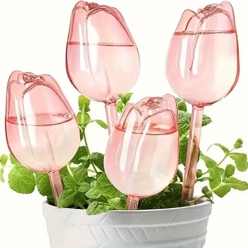 Pink Tulip Plant Watering Balls, Suitable for Indoor and Outdoor Plants, Automat