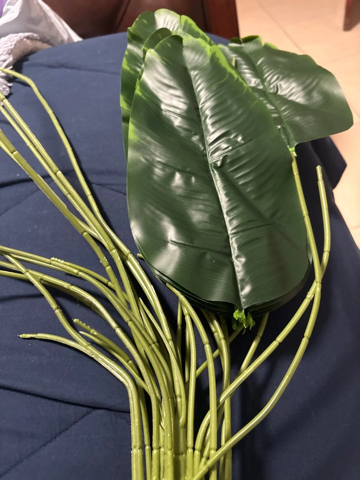Large Artificial Tropical Plant Real Touch Palm Leaves For Home Indoor Decor