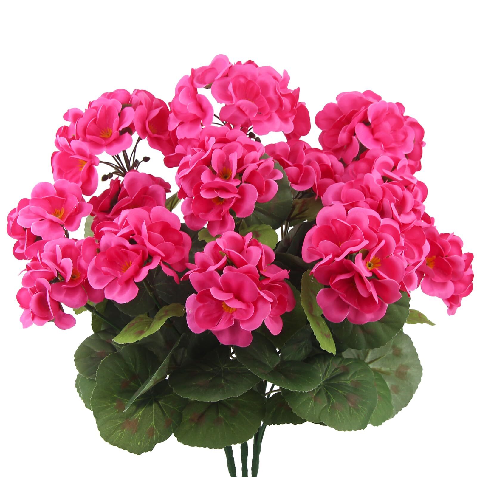 3 Pcs Artificial Geraniums Flowers Silk Geraniums for Outdoors UV Resistant R…