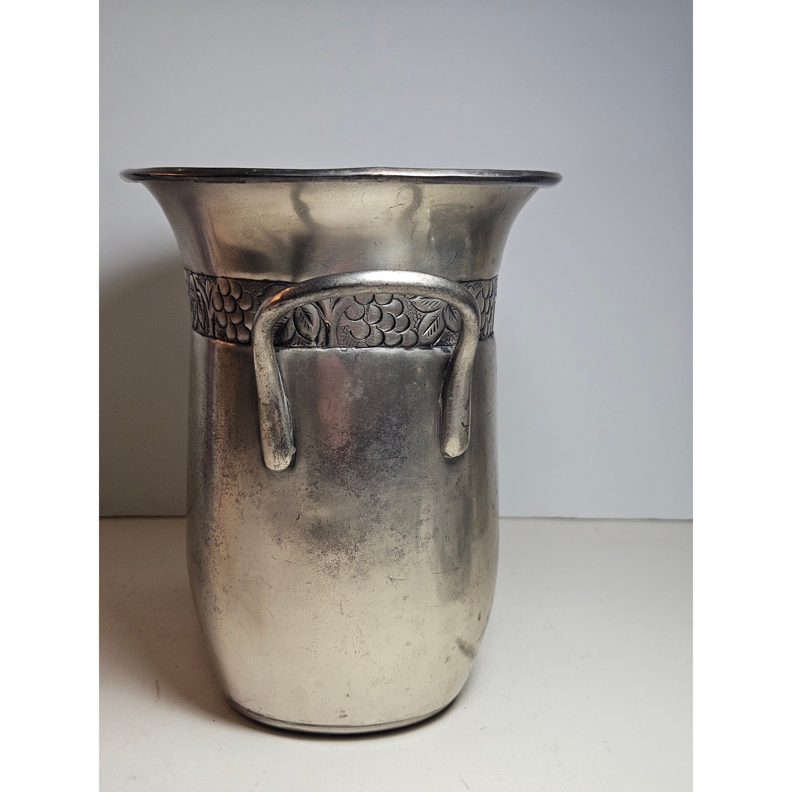 Vintage Pottery Barn Silver Tone Container