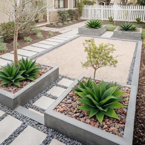 14 Inch Agave Plant Artificial Outdoor – 2 PCS UV Resistant Outdoor 14″ Green