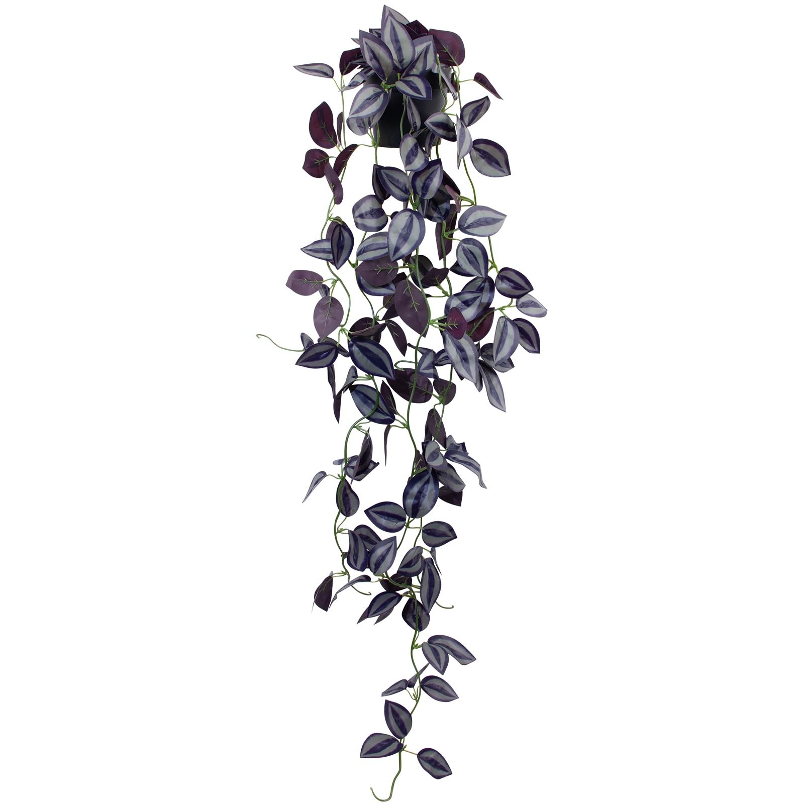 LOYWREE Small Fake Hanging Purple Eyebrow Leaf Plant Artificial Potted Plants…