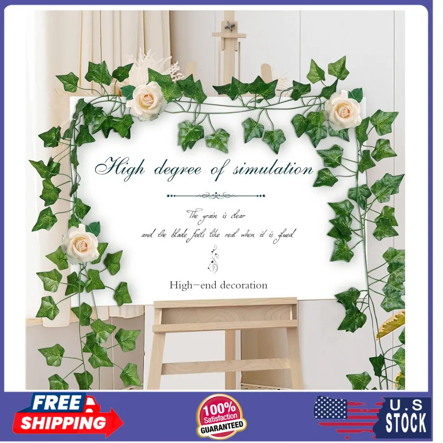 12 Pack 86ft Artificial Ivy Garland Fake Leaf Vine Greenery for Home Wedding…