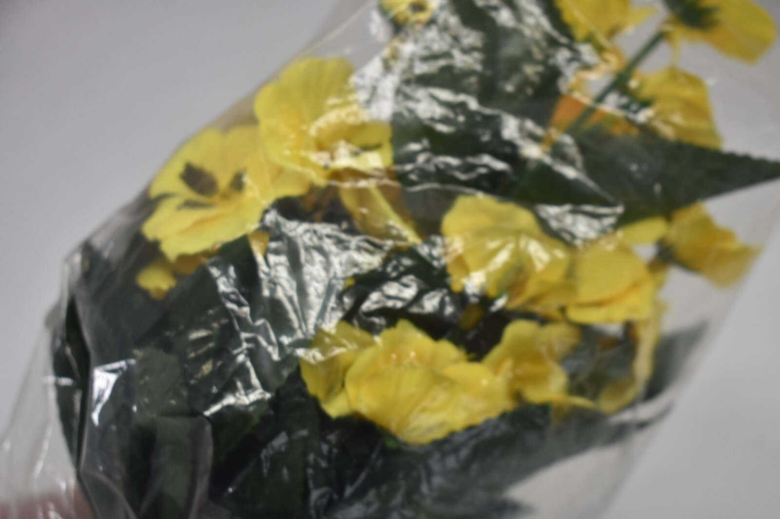 Oakridge Faux Flower Decorative Silk Floral Decor All Weather Yellow Pansy Bush