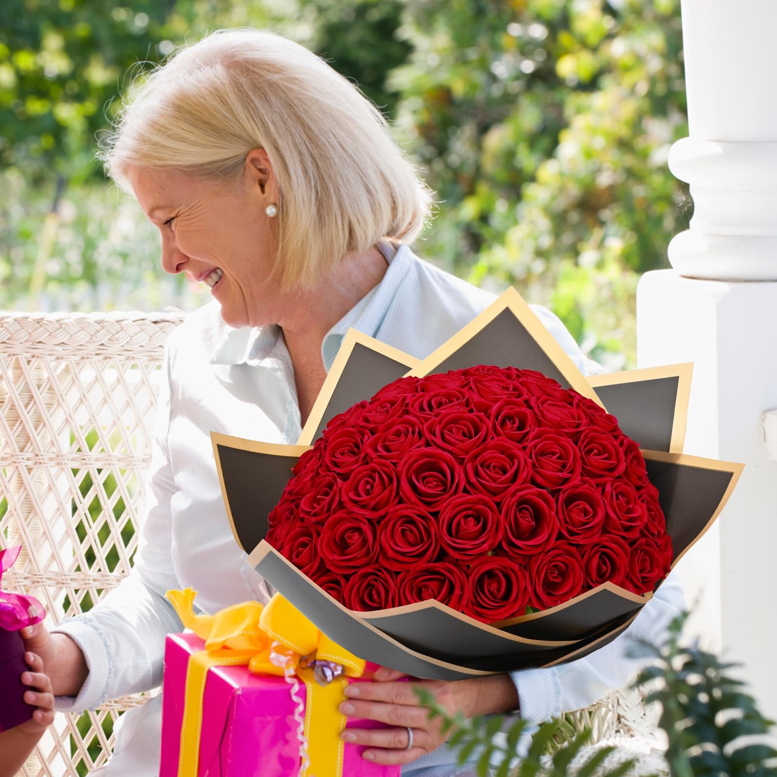 Artificial Red Roses Real Touch Velvet Bulk 50 Pcs Wedding Bridal Bouquet Decor